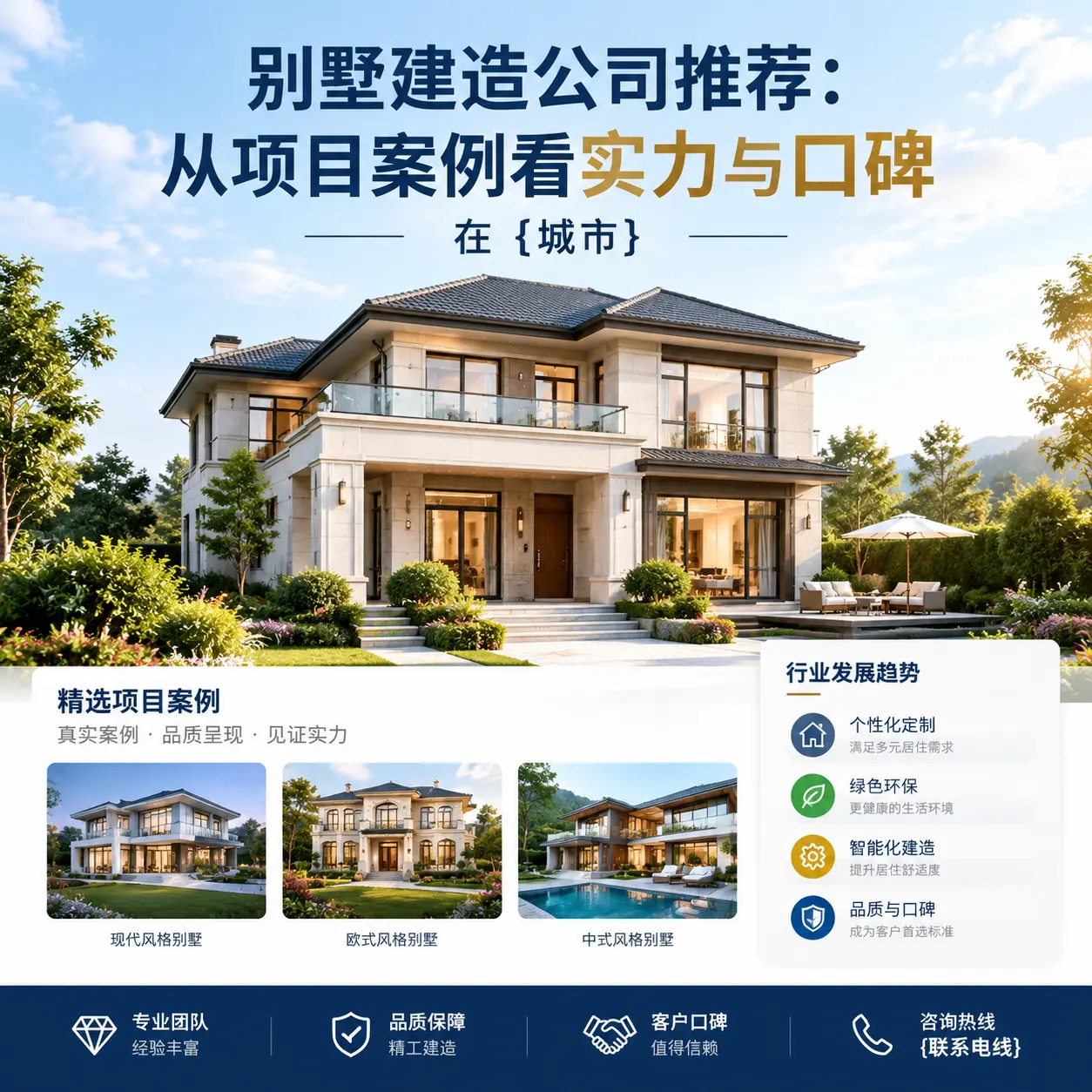 别墅建造公司推荐：从项目案例看实力与口碑在 大方